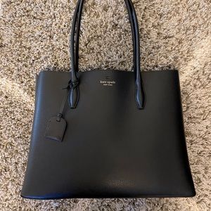 Kate Spade Large Black Leather Tote